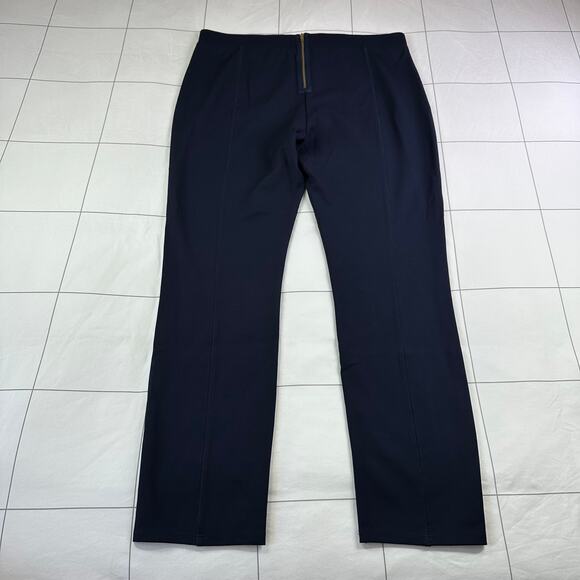 Jude Connally Pants Women Large Dark Navy Blue Olivia Ankle Back Zip Stretch New - Picture 3 of 13